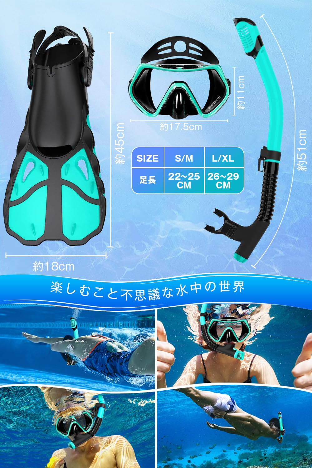 ダブルデッキシュノーケル Double Deck snorkel Set ダブルデッキ 