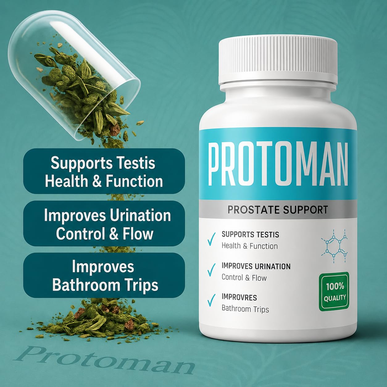 PROTOMAN Capsule for Prostate Health | Herbal Prostate Care for Men | Supports Urine Flow, Bladder Wellness & Hormonal Balance | Protoman Medicine for Men Age 40+ | Ayurvedic Prostate Support Supplement. — Amazon image 2