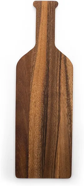 Ironwood Gourmet 28441 Wine Bottle Paddle Board, 0.5 x 5 x 16 inches, Brown