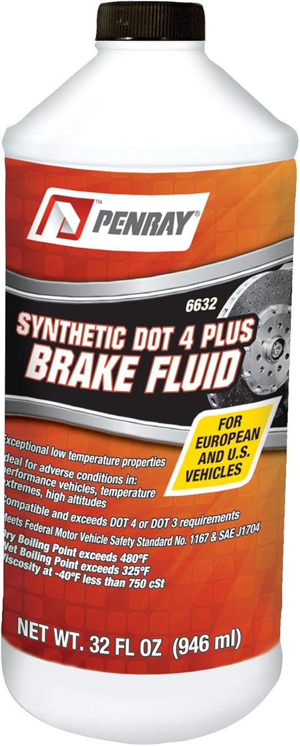 Penray 6632 Synthetic HD DOT 4 Plus Brake Fluid, 32 fl. oz, 1 Pack