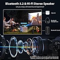 Vista 5 de Proyector con WiFi y Bluetooth, proyector nativo de 1080P, proyector portátil de 18000 lúmenes, mini proyector de película compatible
