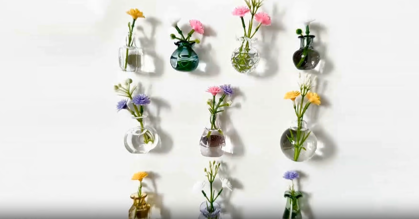 10 mini jarrones magnéticos decorativos miniatura 7