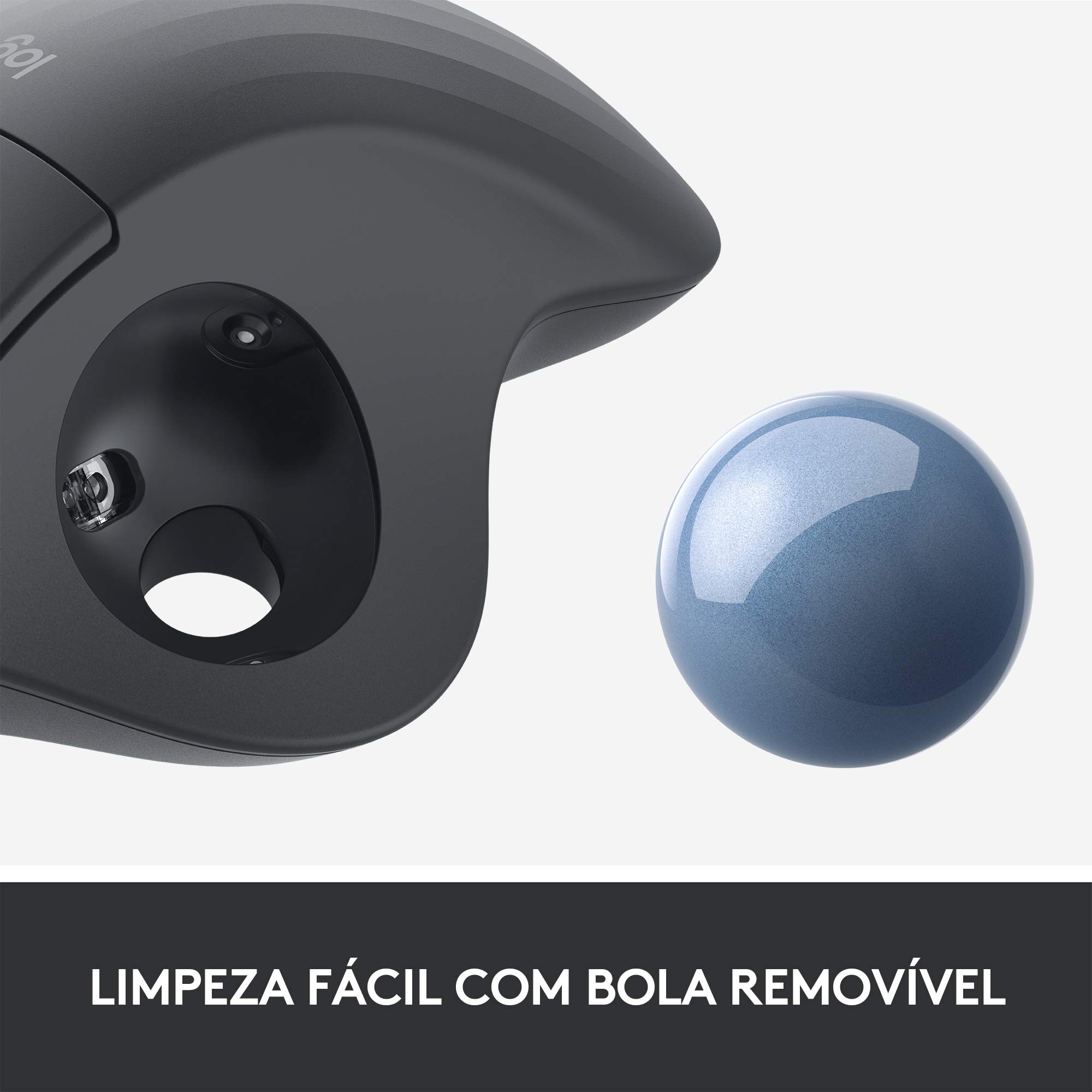 Logitech Ergo M575 Wireless Trackball, Ergonomic Comfort Design, Optical Wireless up to 33 feet 2000 DPI, Bluetooth Technology - 910-005869 (Black) (Renewed)