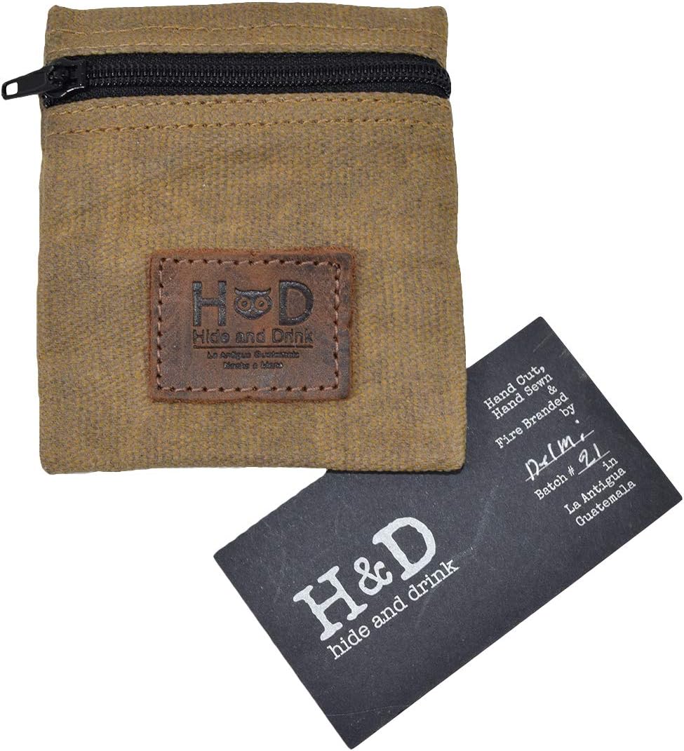 Hide & Drink, Water Resistant Waxed Canvas Condom Pouch, Change Valuables Tech Pocket Purse, Classic Partner Gift, Travel & Honeymoon Essentials, Handmade