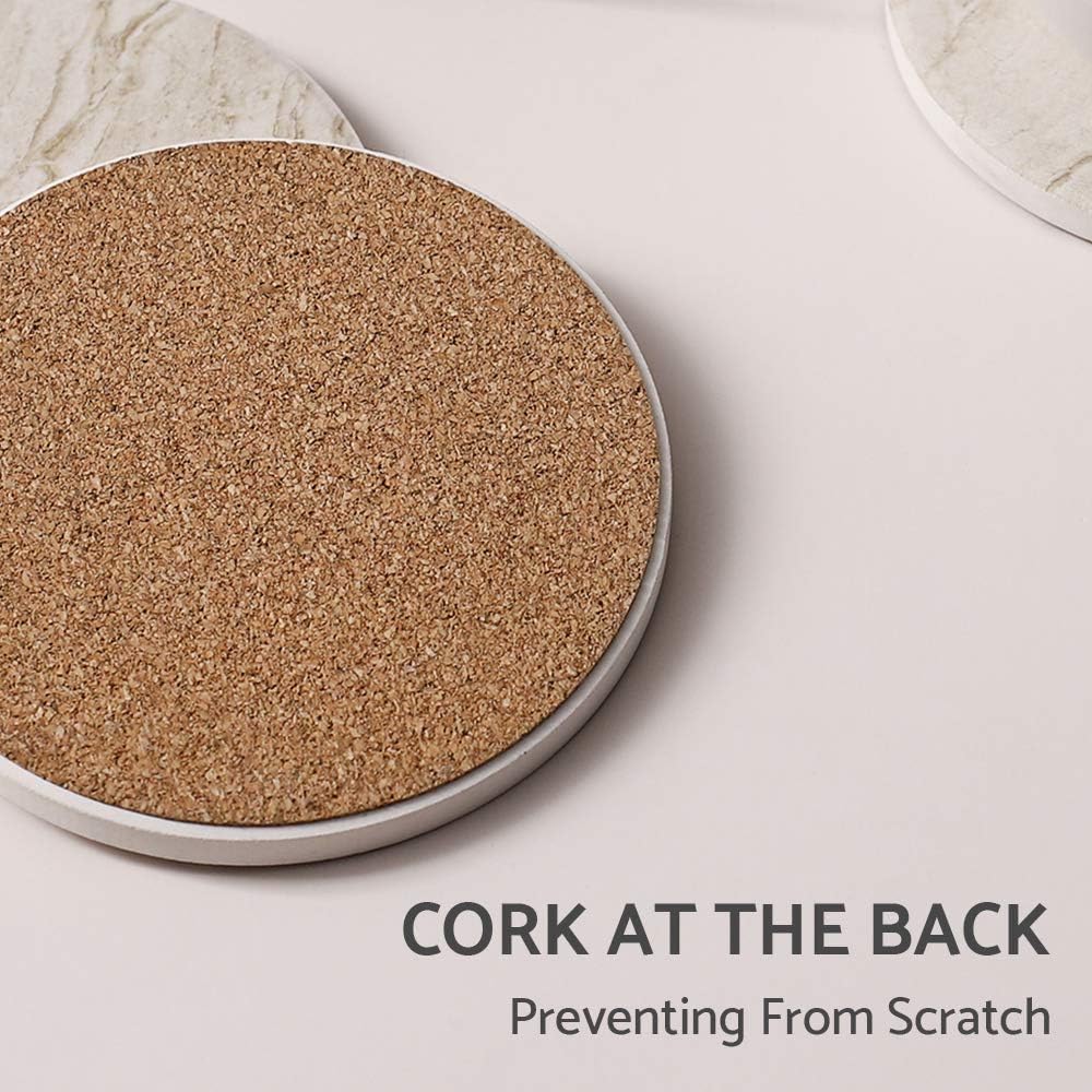 LIFVER Terrazzo Coasters for Drinks + LIFVER Sandstone Coasters for Coffee Table