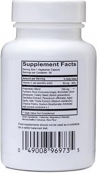 Gout and You NutriGout Plus Uric Acid Support, 750 mg, 60 Capsules