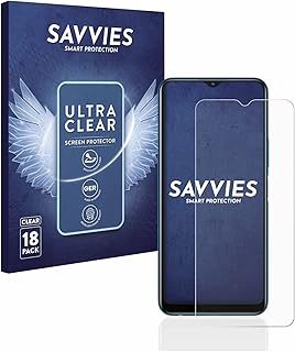 Savvies Screen Protector compatible with Vivo Y12s Protection Film Clear 18-Pack