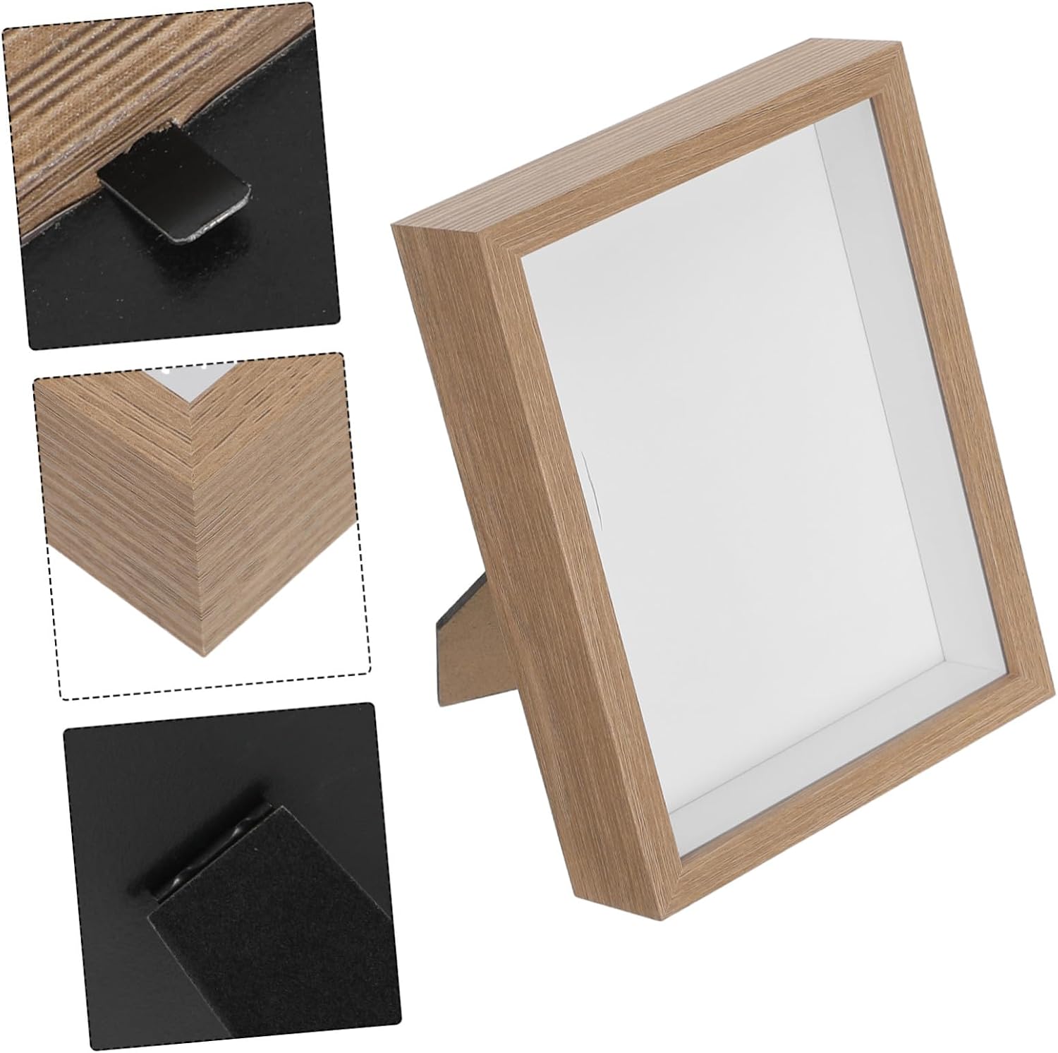 PRETYZOOM Bug Specimen Display Shadow Box 8-inch Inner Size 3cm Natural Wood Frame Insect Preservation Case for Butterfly and Entomology Collection Home Décor