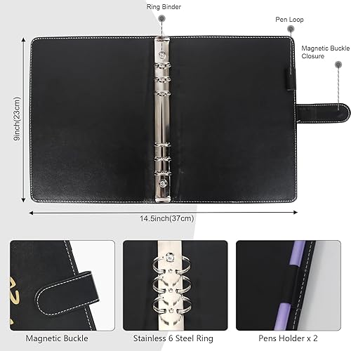 Miniatura 6 de 100 sobres de ahorro de dinero, carpeta de ahorro de dinero, carpeta de presupuesto  Carpeta de desafíos de ahorro de 100 sobres con sobres