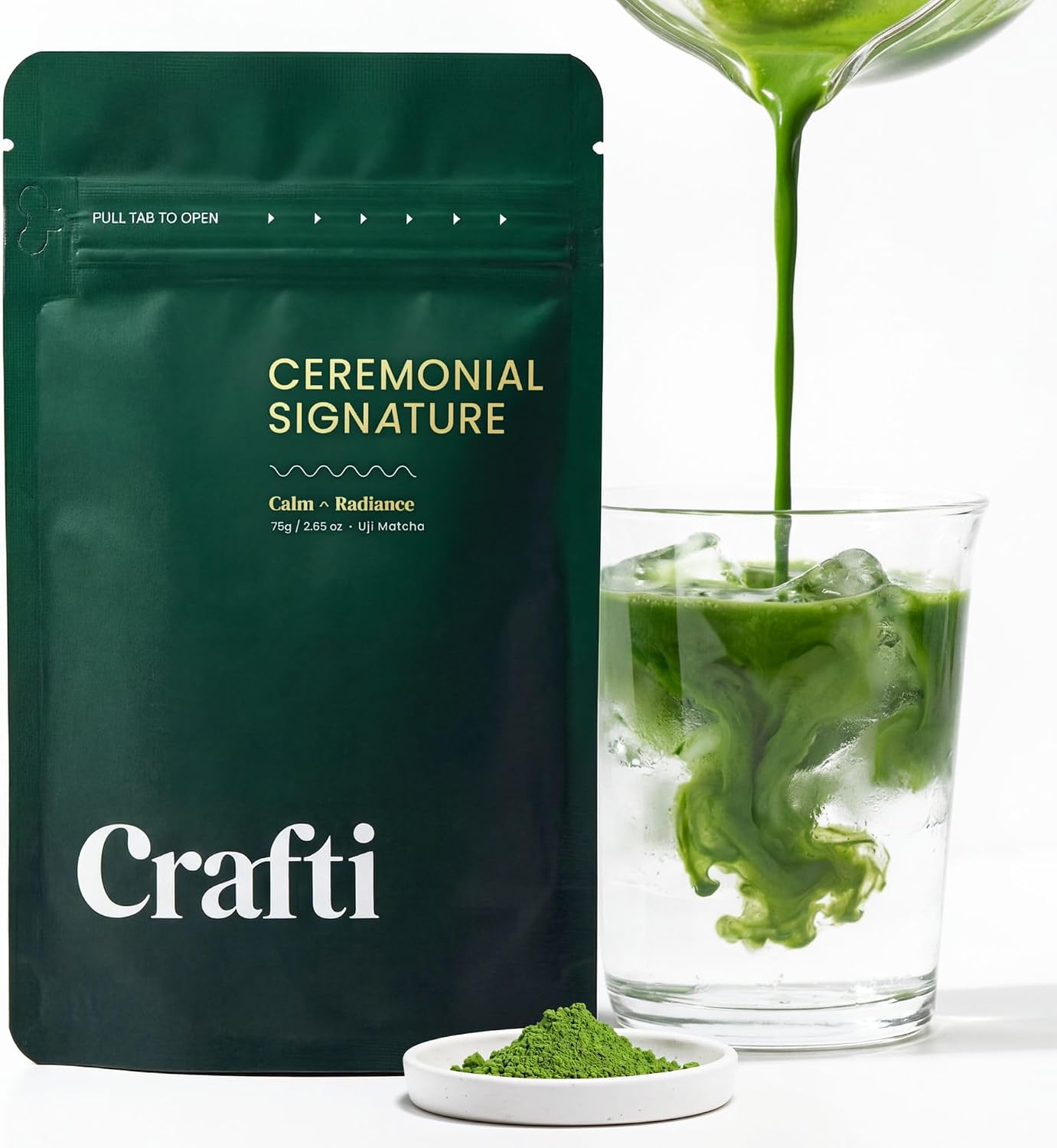 Crafti Signature Ceremonial Grade Matcha Powder (75g / 2.65oz)