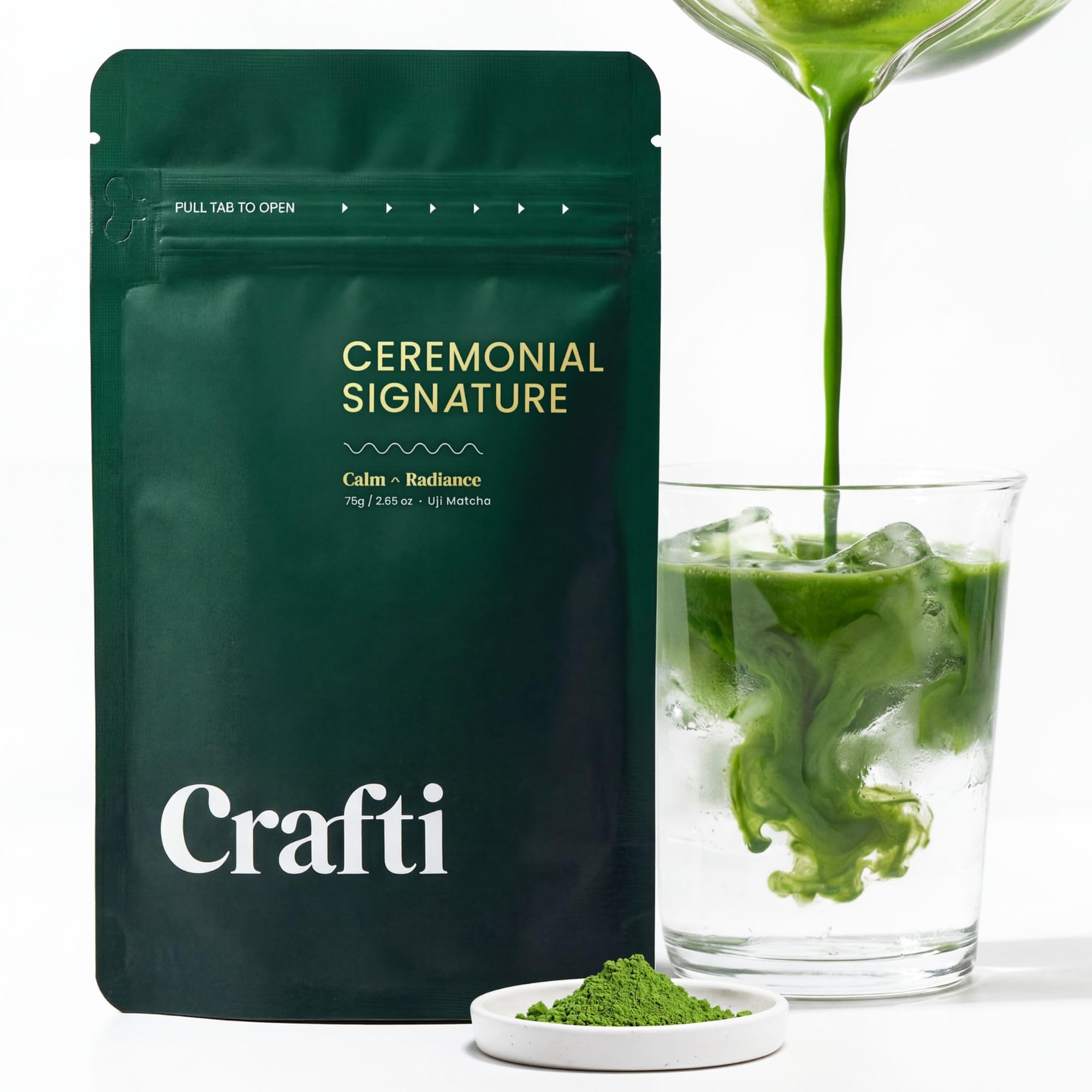 Crafti Signature Ceremonial Grade Matcha Powder (75g / 2.65oz)