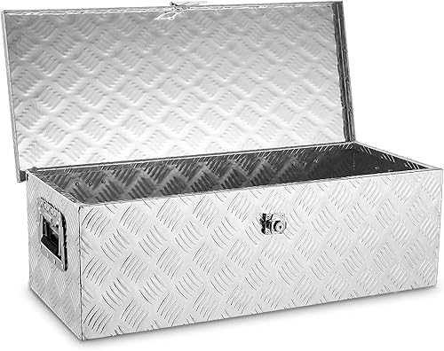 Caja de herramientas de aluminio para camión de 30 pulgadas de largo x 14 pulgadas de ancho x 10 pulgadas de alto, caja de herramientas de