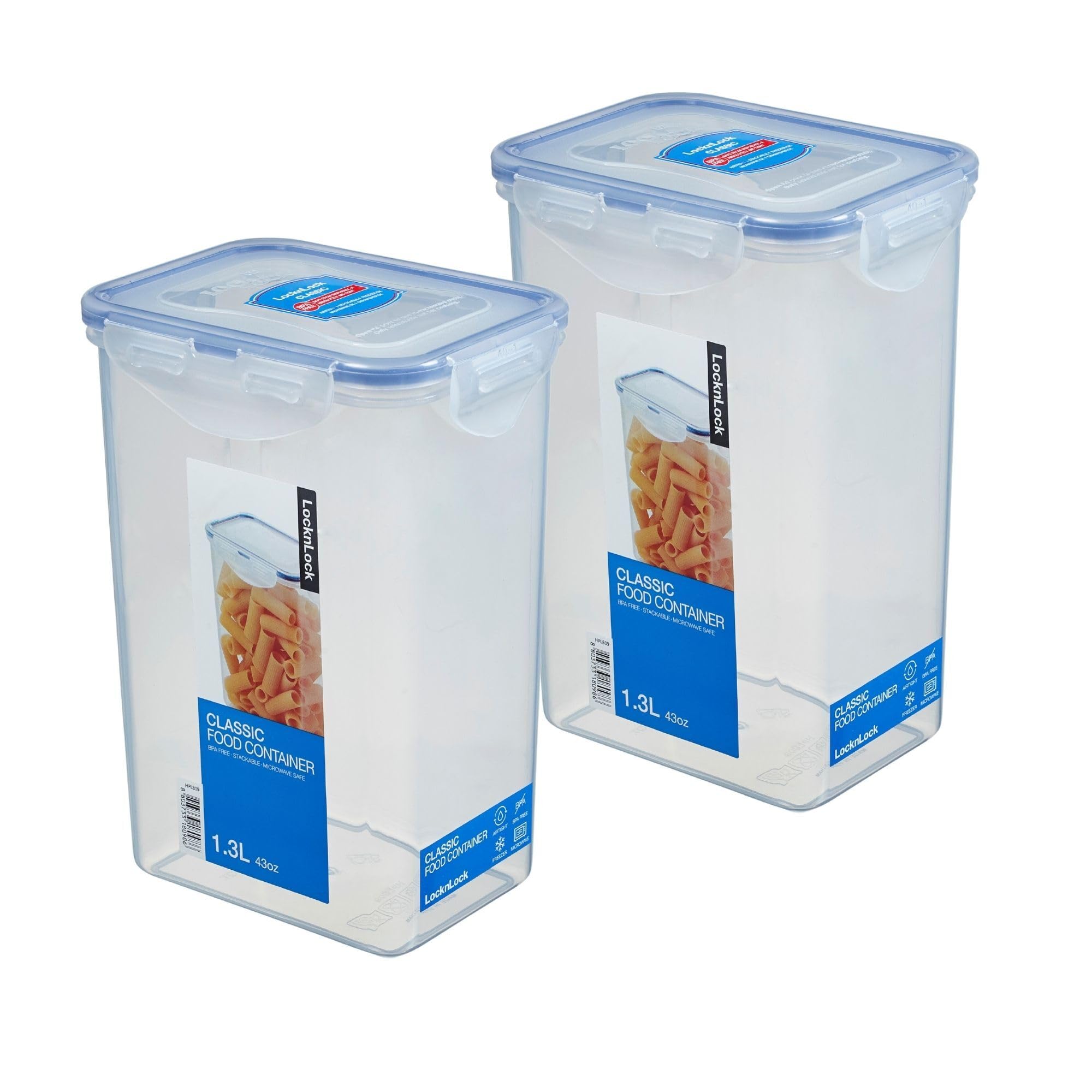 Locknlock Transparent Hpl809 Storage Containers 1.3 Litres – Dimensions (L X W X H): 135 X 102 X 185 Mm – Suitable For Freezing And Microwave – Lock And Lock Containers Food Box Meal Prep Boxes Pack Of 4 - Image 2