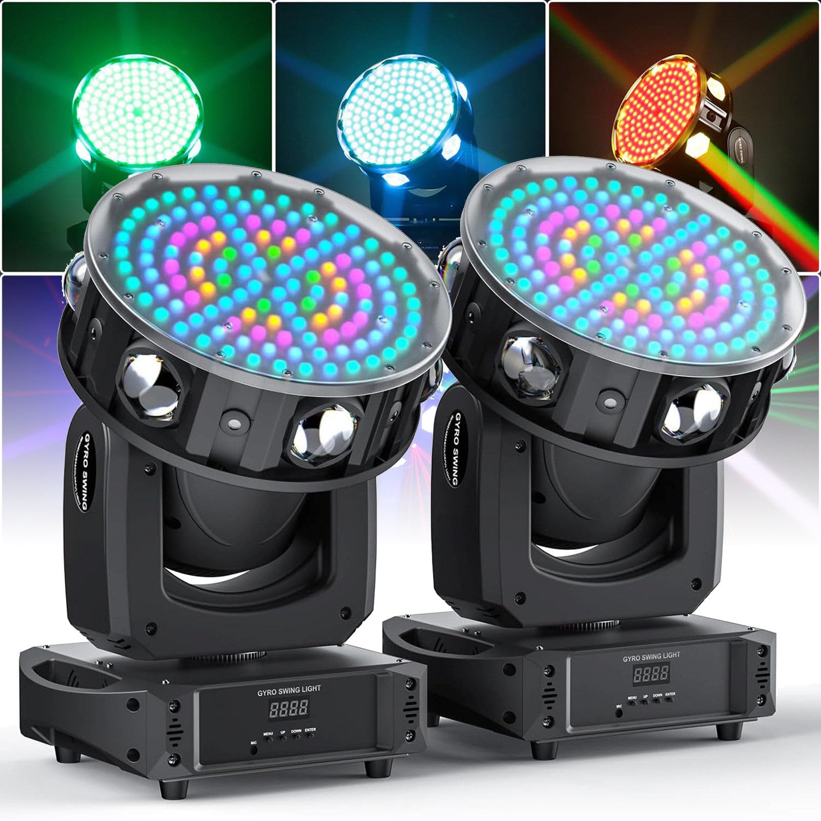 150 W Moving Head Dj-Licht (Xyz 3-Achsen-Drehung) + Stroboskop- Und Beam- & Wash- & Zoom-Effekt, Rgbw-Partylichter, Für Hochzeitsfeiern, Festivalkonzerte 2pcs