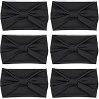 Vista 33 de IVARYSS Wide Headbands for Women, Solid Knotted Head Wraps Turbans, Large African Style Head Bands Hair Accessories, 6 Pack