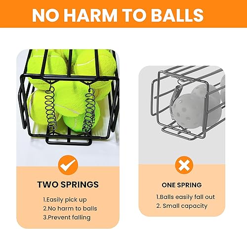 Miniatura 4 de Tolva y recogedor de pelotas de tenis opciones plegables, rodantes y estándar para la colección de pelotas