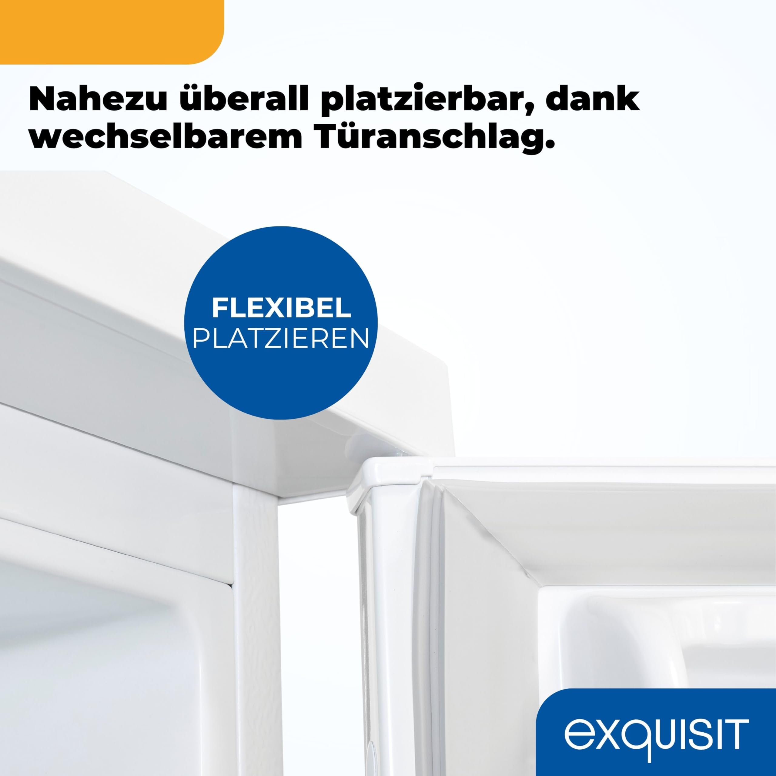 Exquisit KS16-V-H-010C Kühlschrank, 133 Liter Vollraumkühlschrank, Weiß | Energieklasse C, 37 dB leise, 3 Glasablagen, LED-Licht, wechselbarer Türanschlag, Standkühlschrank für Singles
