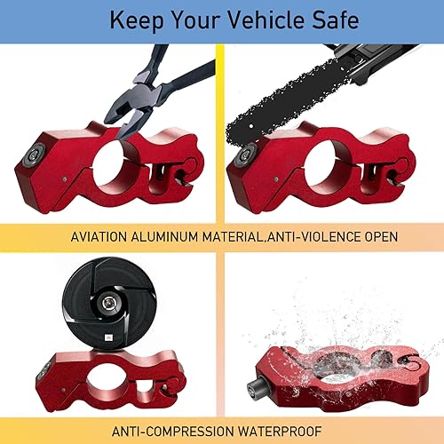 Miniatura 5 de Cerraduras Antirrobo para Motocicleta Cerradura Universal CNC de Servicio Pesado para Manillar, Puño del Acelerador y Palanca de Freno de Seguridad