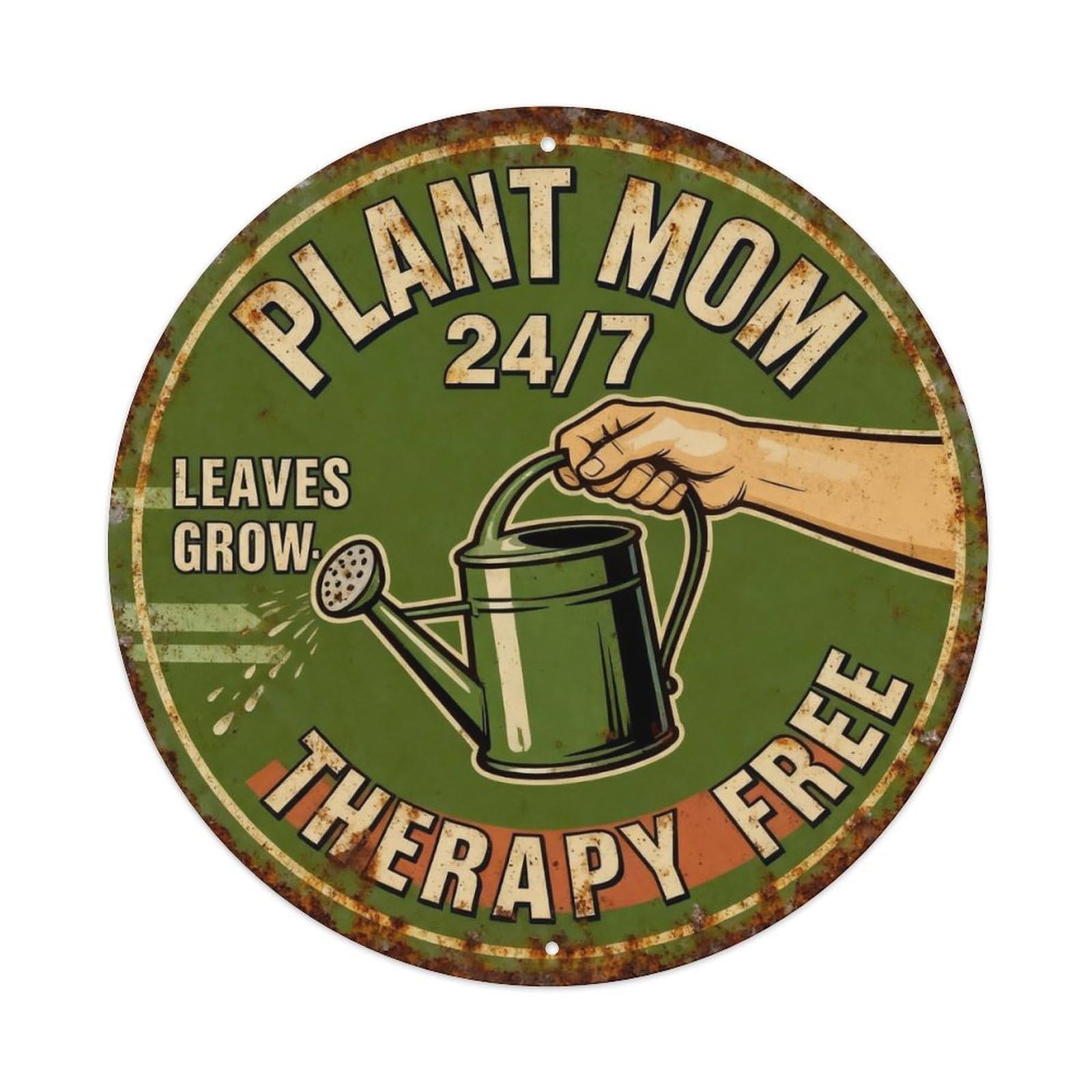 Plant Mom 247 Metal Tin Sign Plaque