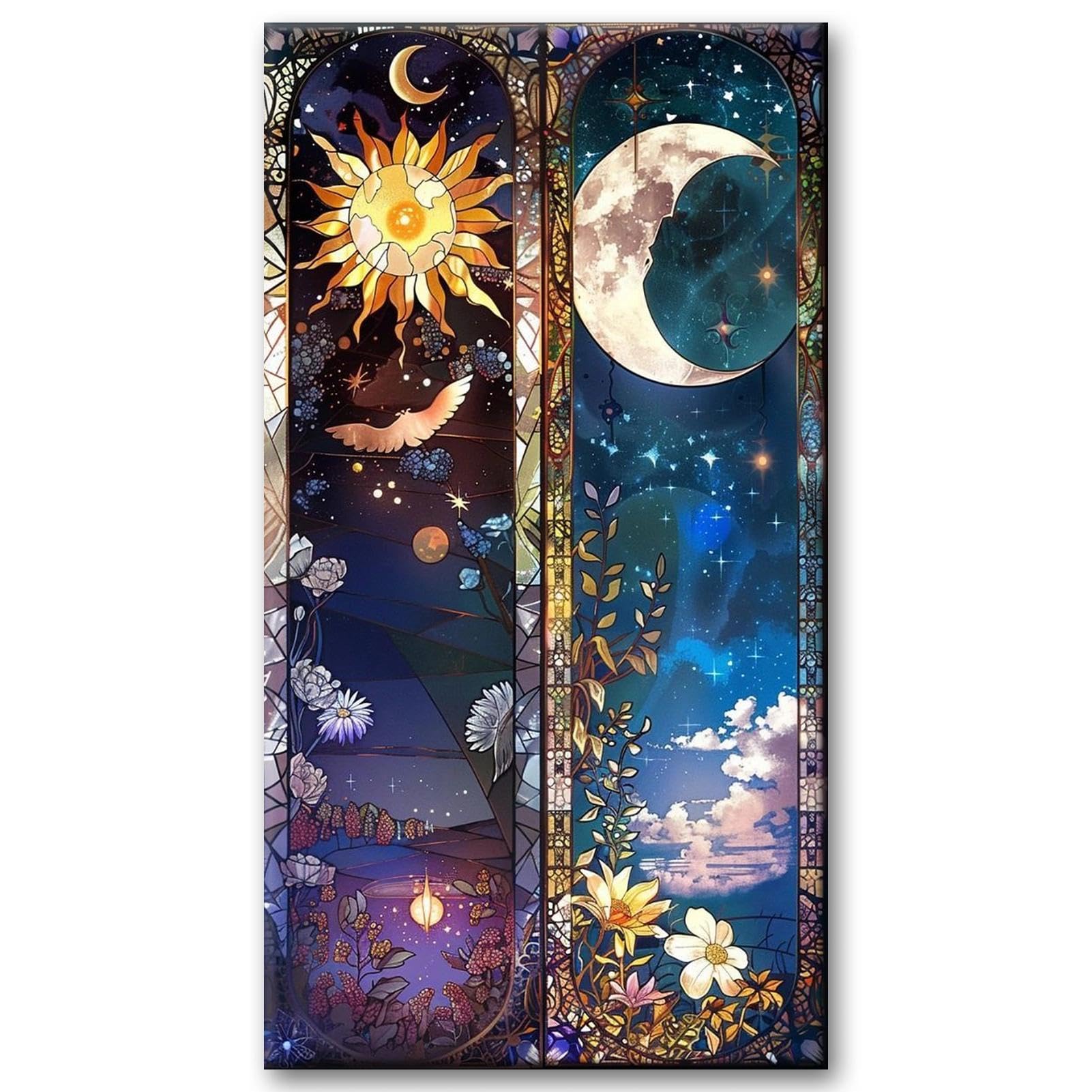 JATOK Large Diamond Art Kits Adults, Moon and Stars Diamond Painting Kits for Adults Beginners, DIY Full Round Drill Gem Art Crafts Home Wall Decor Relax Gifts, 40x70cm/15.7x27.5in