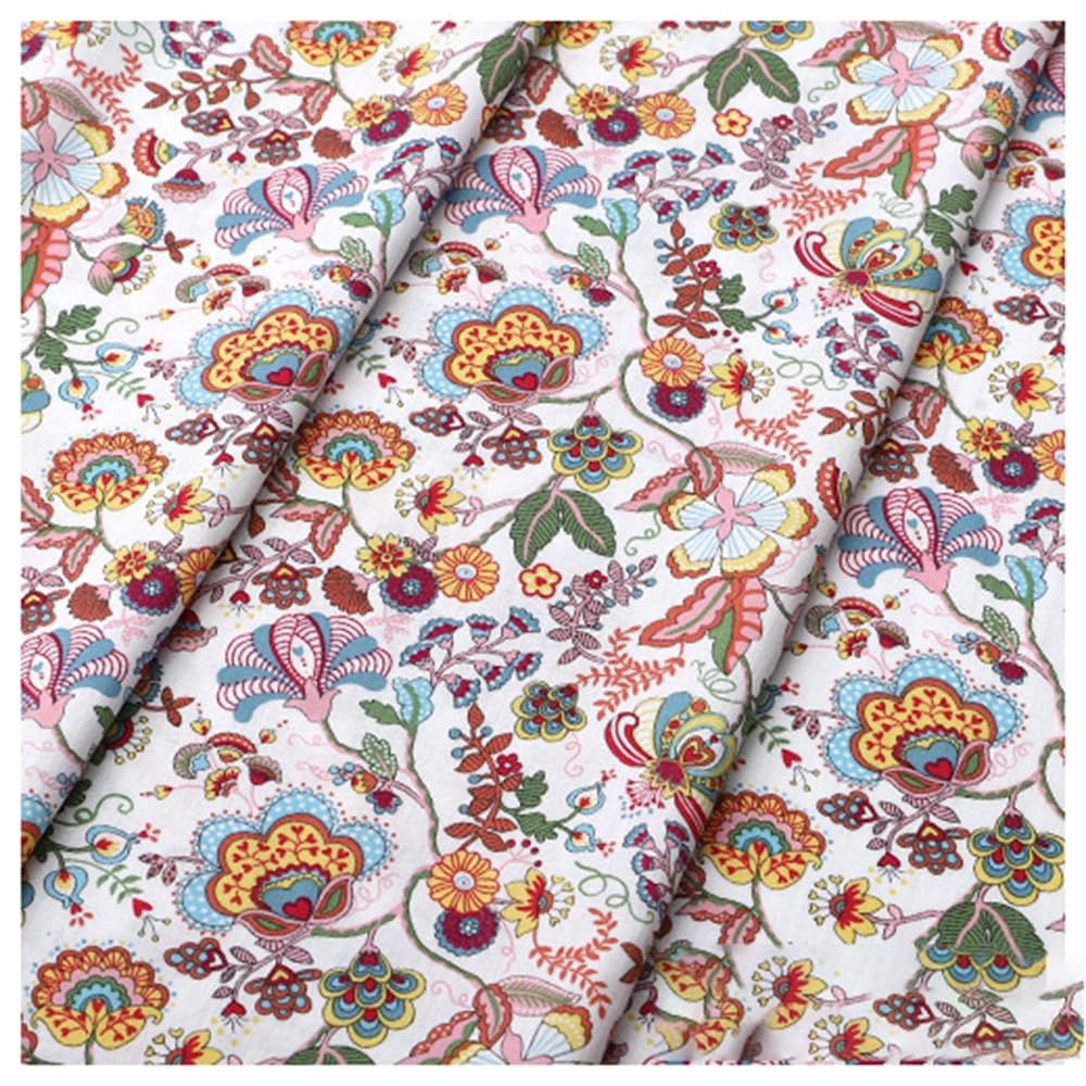 Kwiatowy, bawełniany, patchwork, materiał do szycia, towar sprzedawany na metry, materiał z nadrukiem, bawełna, zestaw materiałów, patchwork, zestaw do majsterkowania, rzemiosła, ubrań,