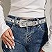 CaySep Women Men Rhinestone Belt Western Cowgirl Cowboy Bling Studded Leather Belt for Jeans Pants (suit for waist 27-39