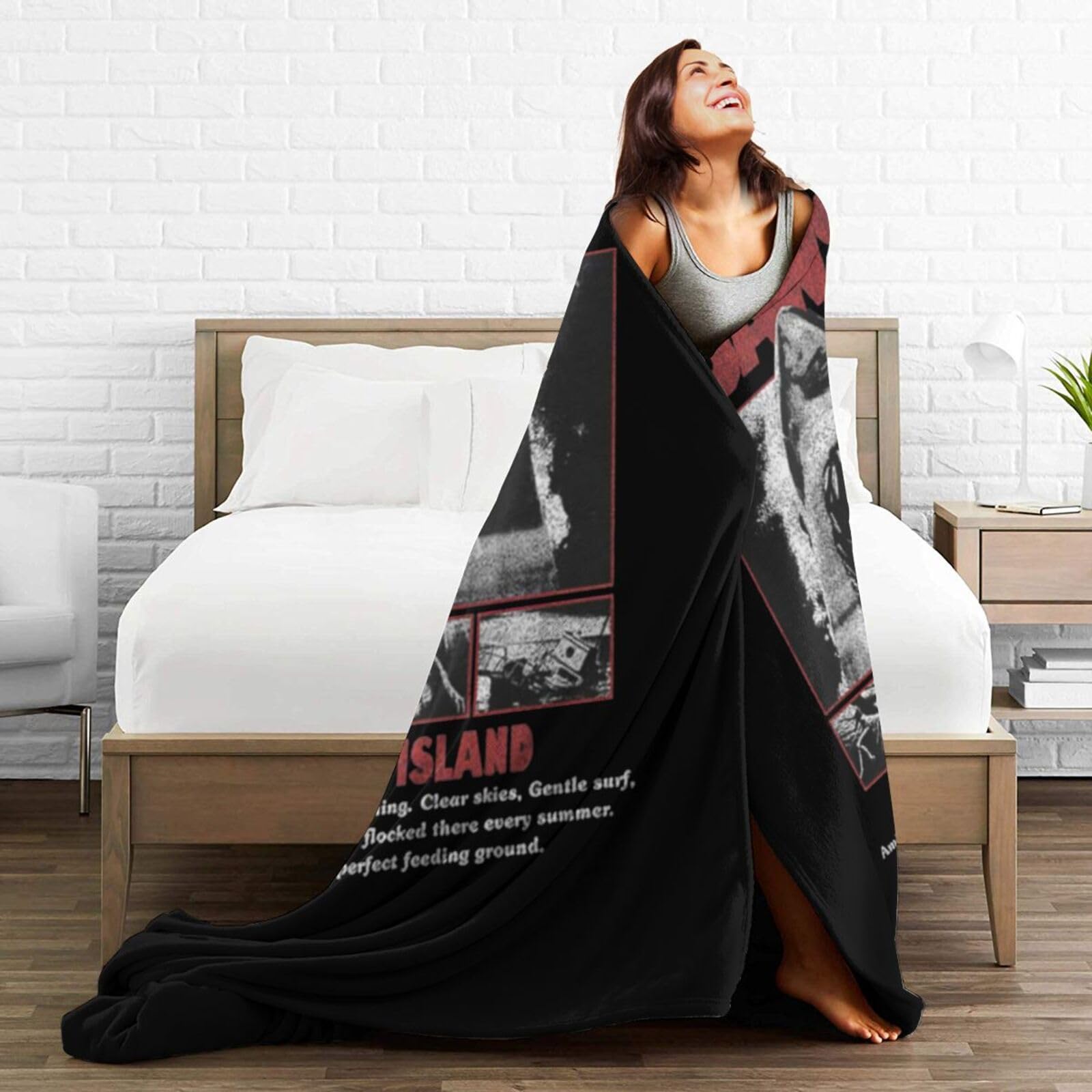 Amazon｜毛布 シングル ブランケット Jaws ジョーズ ウール