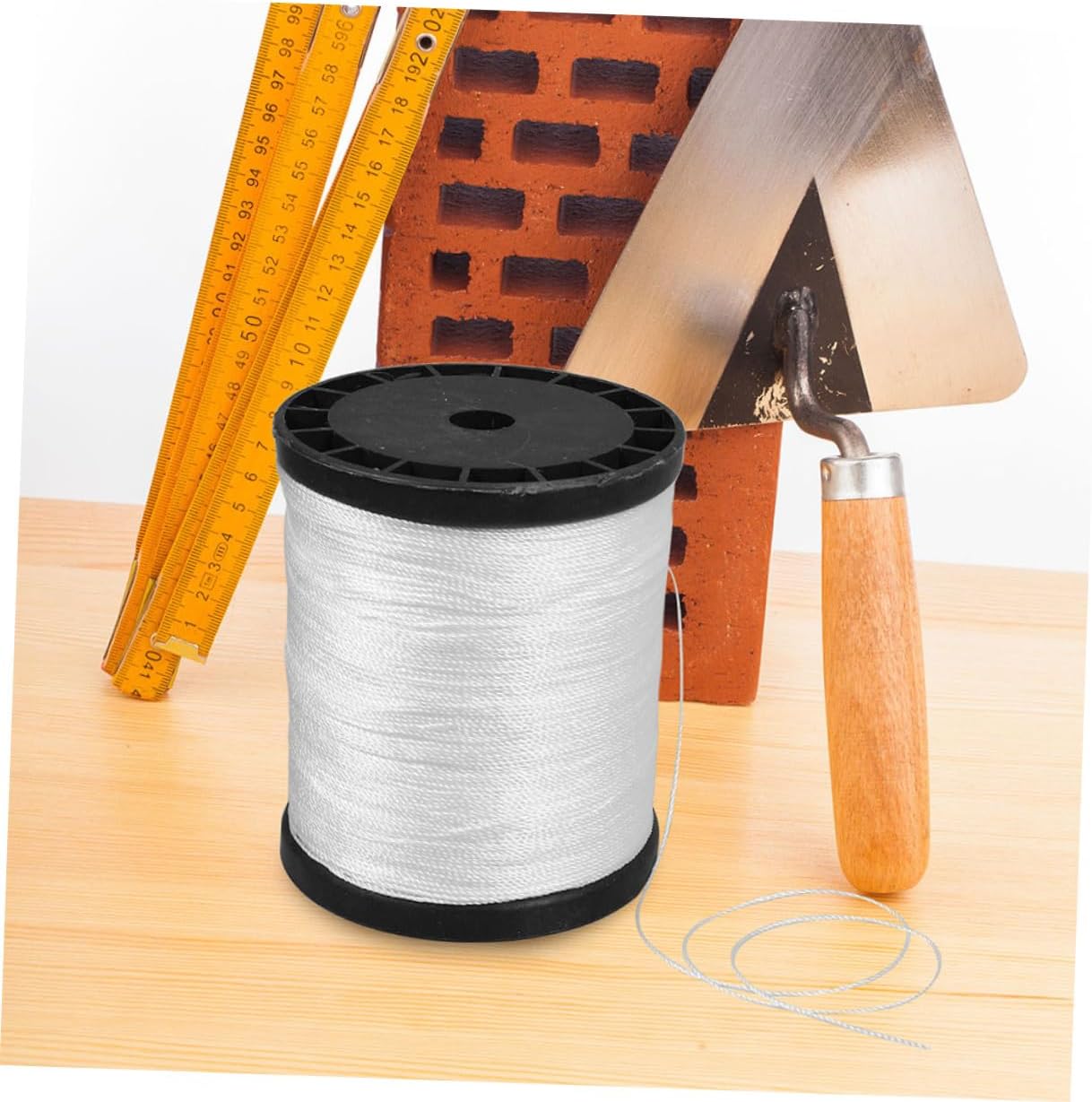 Construction Nylon String Line for Masonry and Building, White Nylon Twine for Construction Sites, 3 Rolls (0.195kg Total) Sturdy Builders String Line for Outdoor Bricklaying