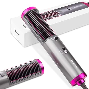 Amazon.com: Cepillo alisador de pelo con secador de pelo, peine de pelo  caliente Chignon con cepillo para secador de pelo, peine de cerámica iónico  caliente, plancha de pelo de hierro de calentamiento