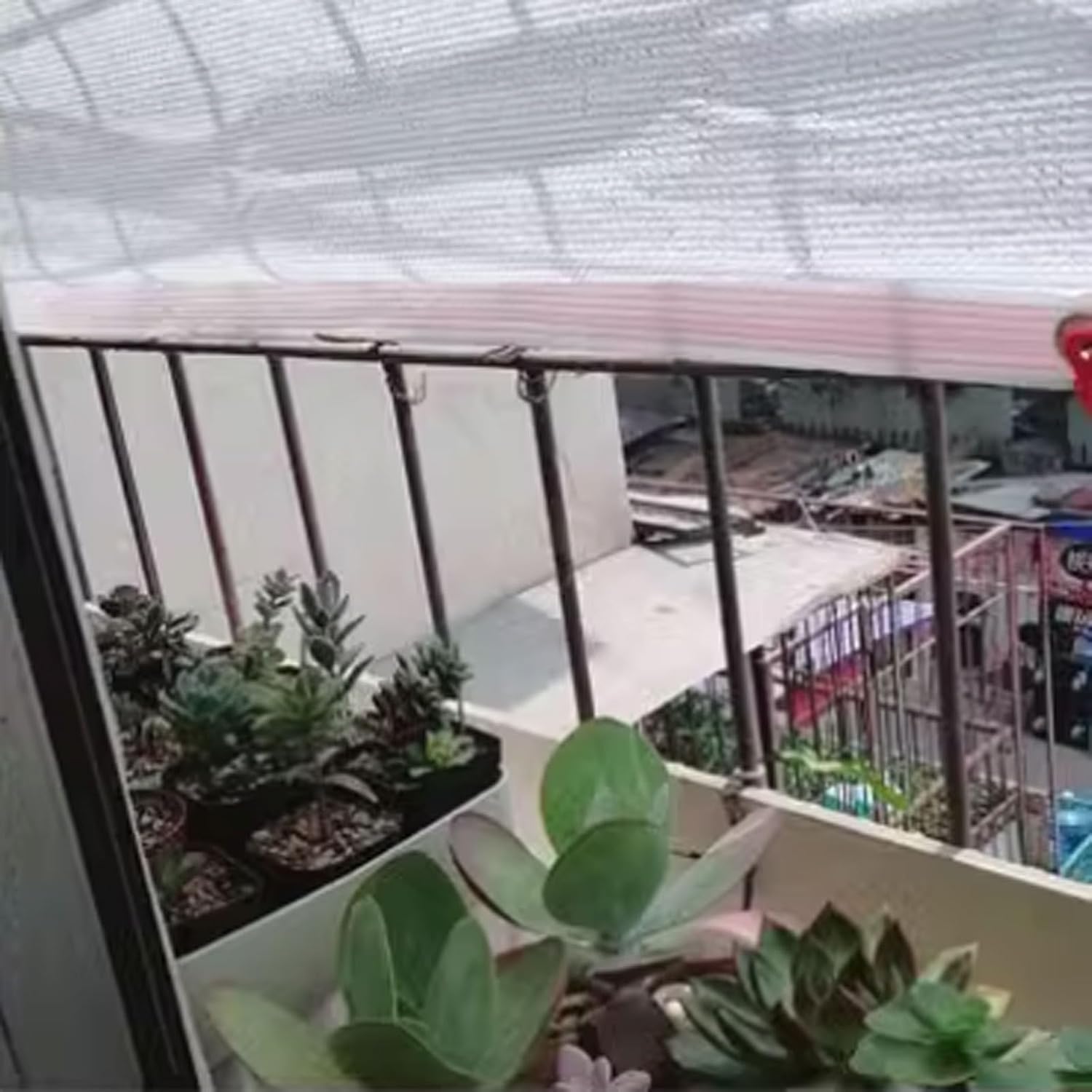 White 55% Plant Shade Cloth Knitted Mesh Tarp Sunblock Netting UV Resistant Light Weight Breathable for Patio Garden Pergola Carport Courtyard Greenhouse Vegetable Balcony Succulent Flowers Terrace(6.