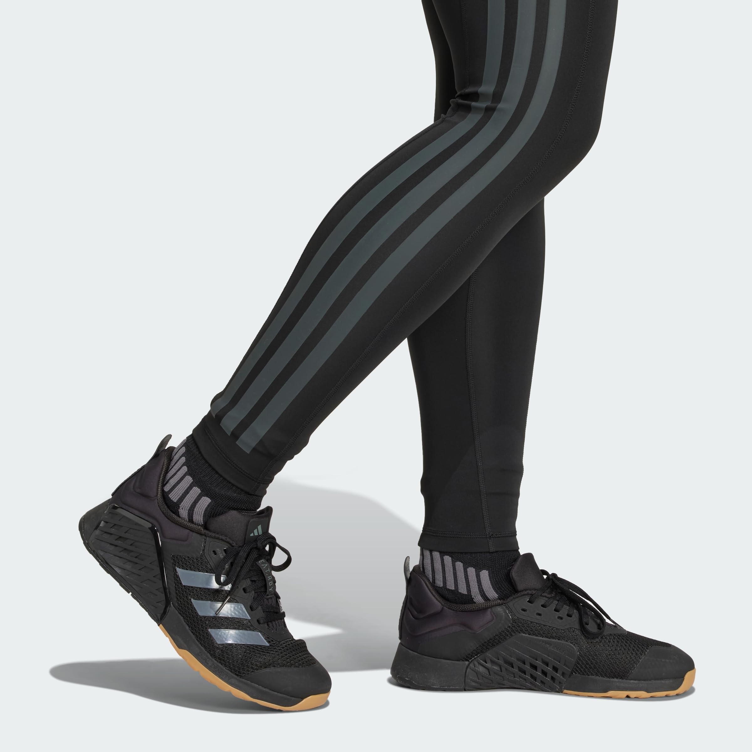 adidas Women's Mallas largas Optimé 3 Bandas