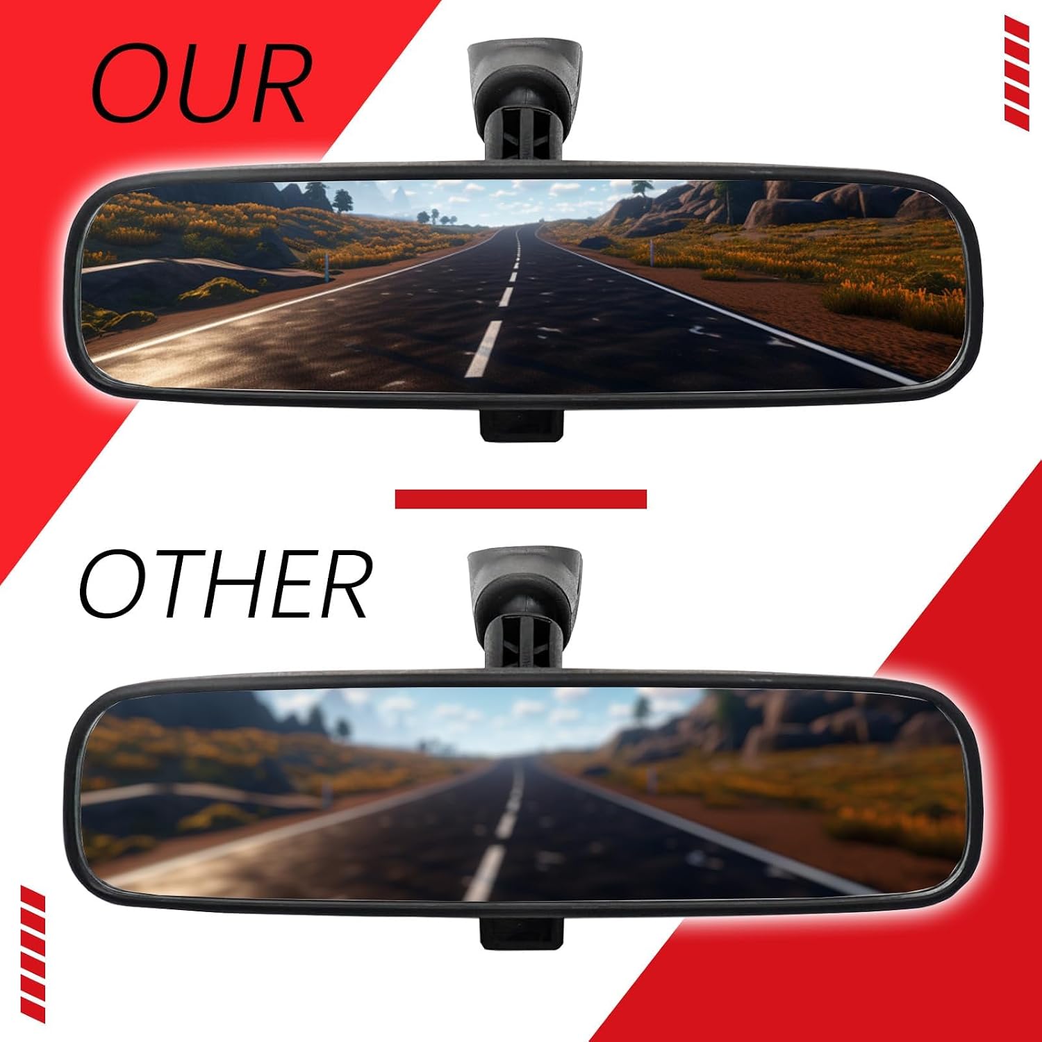 9.6" Rear View Mirror, Anti-glare Function Interior Rearview Mirror Compatible with Nissan Sentra Tiida Altima Rogue Murano Kicks Armada Versa March Navara Frontier X-terra Replaces 96321-2DR0A