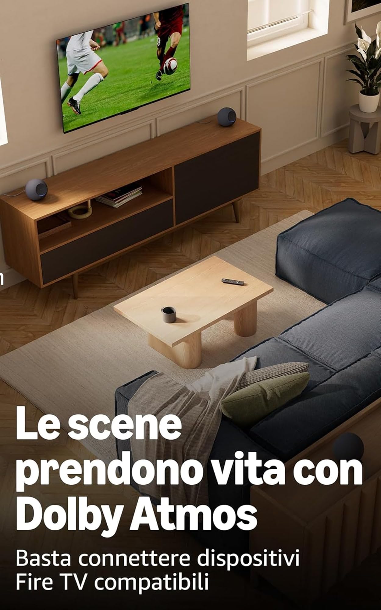 Amazon Echo Studio + Supporto da parete Made for Amazon per Echo Studio