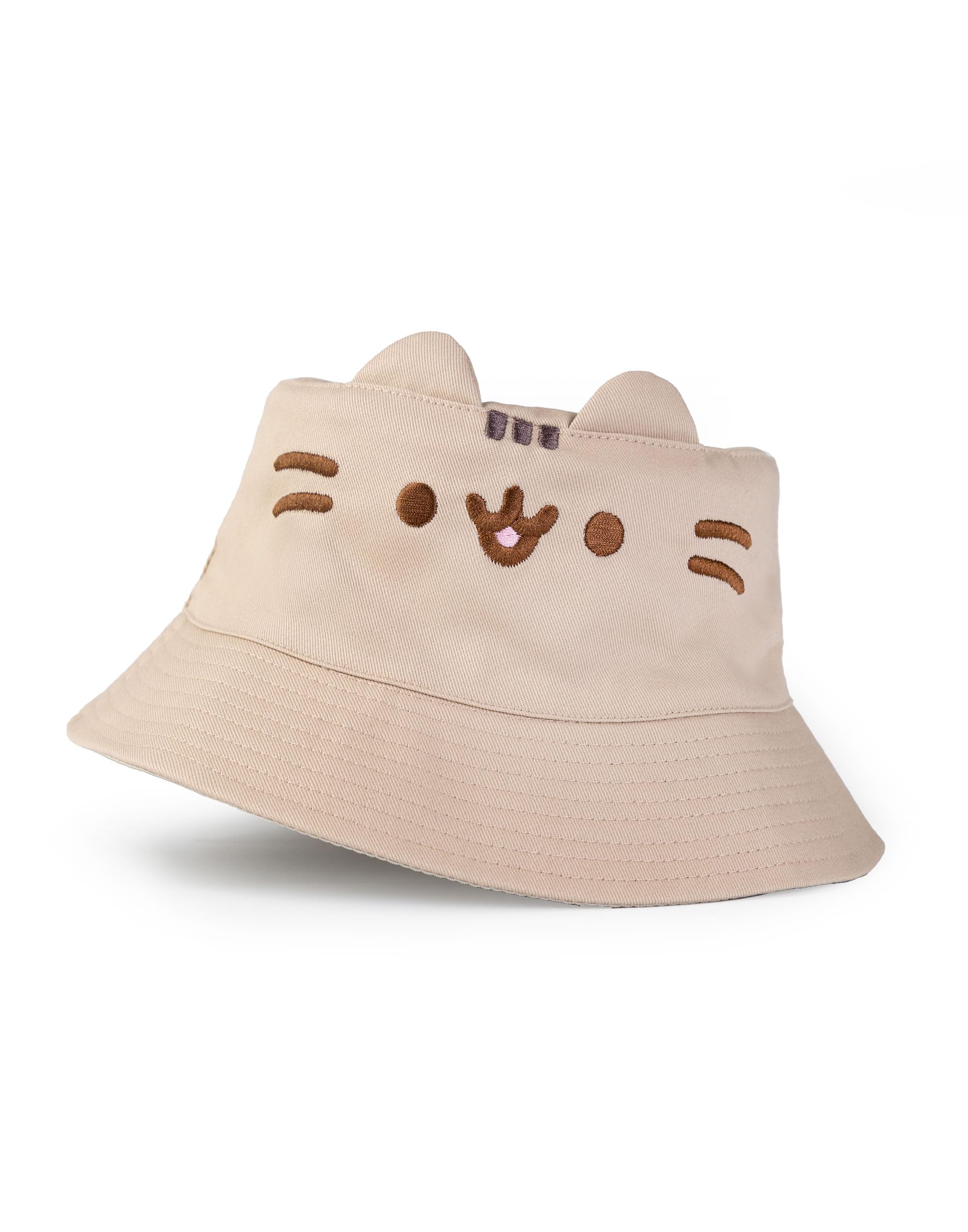 Pusheen the Cat Women's Beige Bucket Hat - One Size - Cotton/Polyester Blend