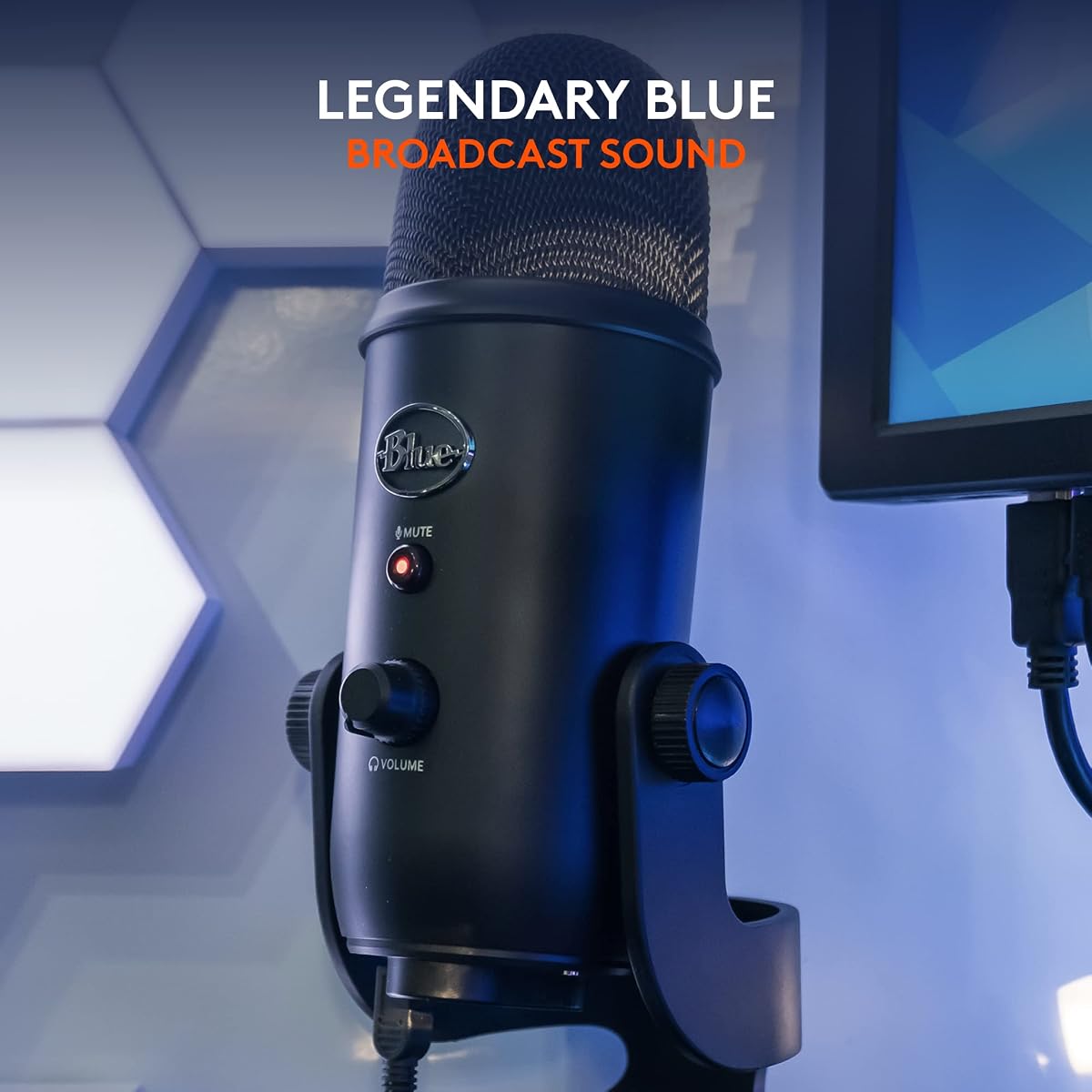 Logitech G Blue Microphones Mikrofon pojemnościowy Yeti USB | PC, Mac, gier, nagrywania, streamingu, podcastingu, studia
