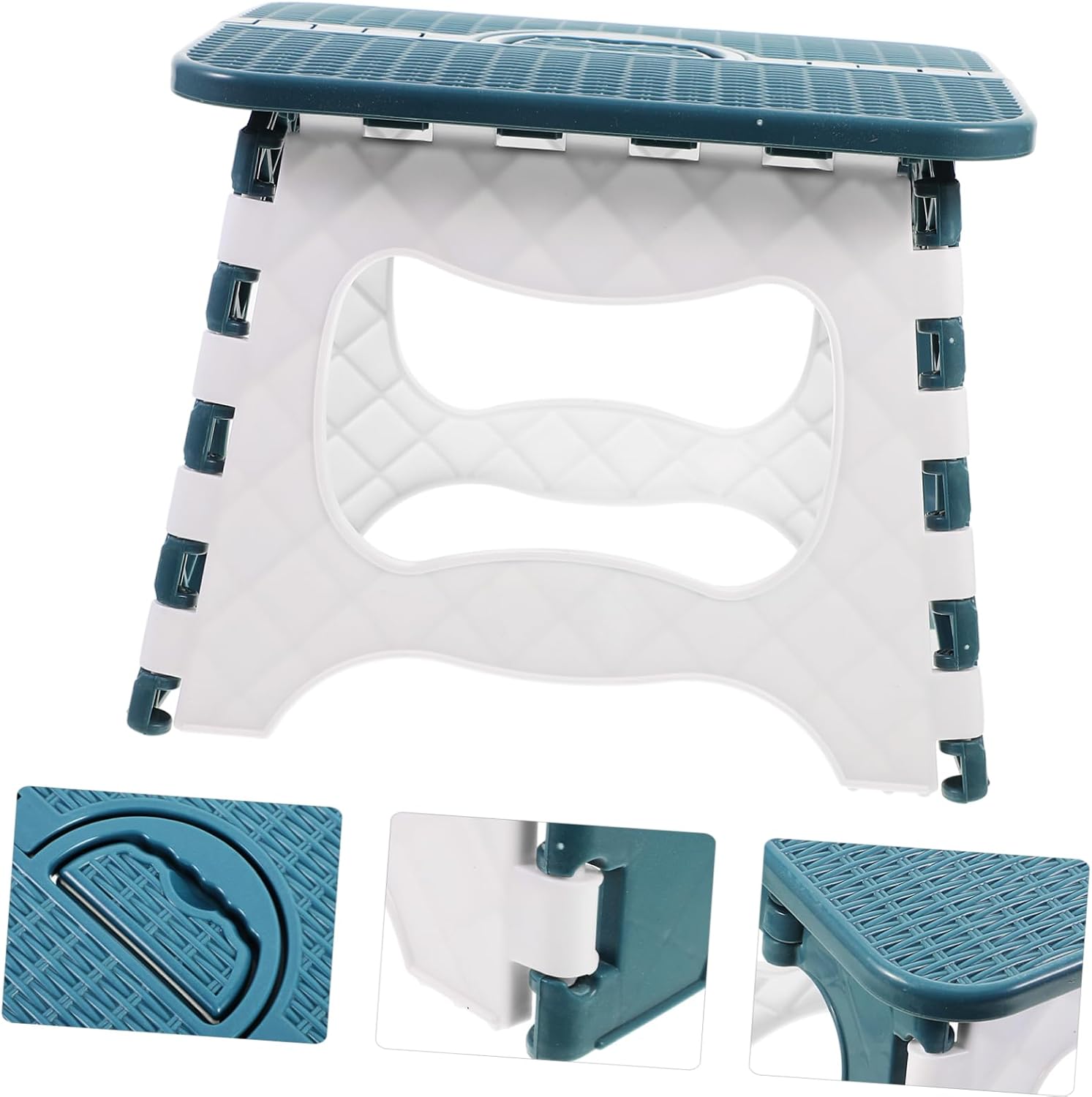 Portable Foldable Plastic Stool Lightweight Stepping Stool for Kitchen Bathroom Garden Camping Fishing Outdoor Use Compact Adult Seating
