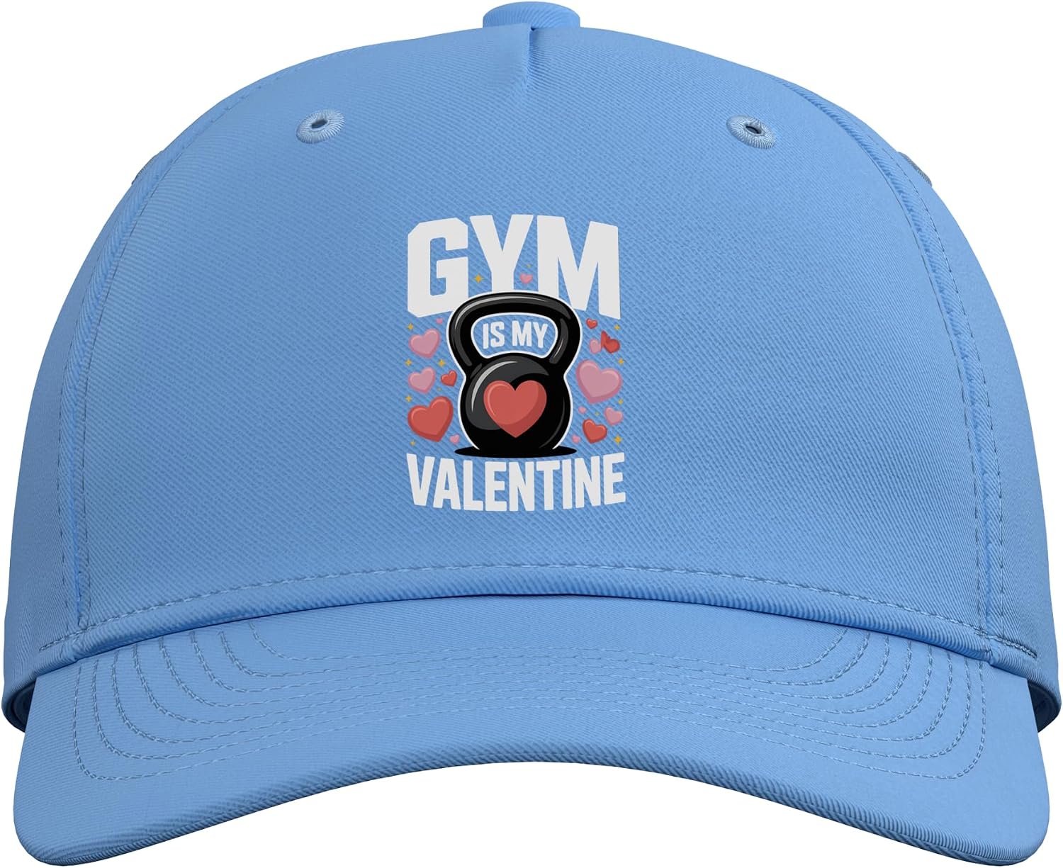 Gym is My Valentine Fitness Workout Love Adjustable Baseball Hat image 2