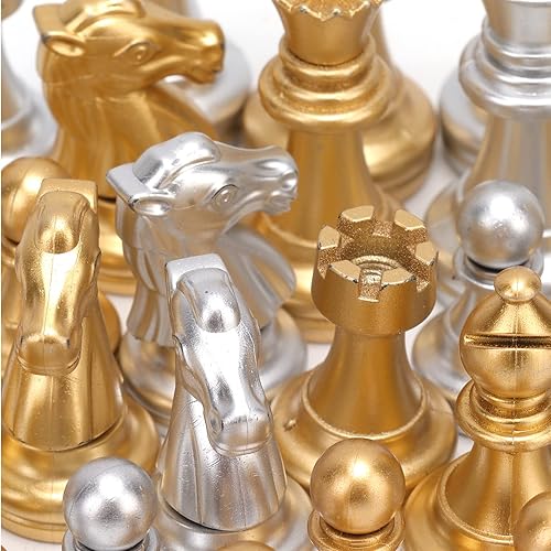 Miniatura 8 de Juego de ajedrez, piezas de tablero de ajedrez, diseño estándar, PS Presente, portátil, amplia utilidad para el hogar