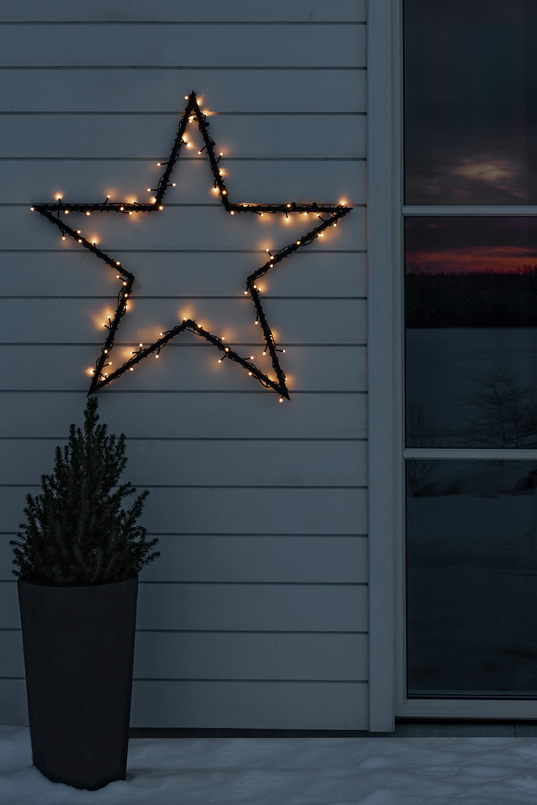 Konstsmide Catena luminosa a LED a energia solare, ambra