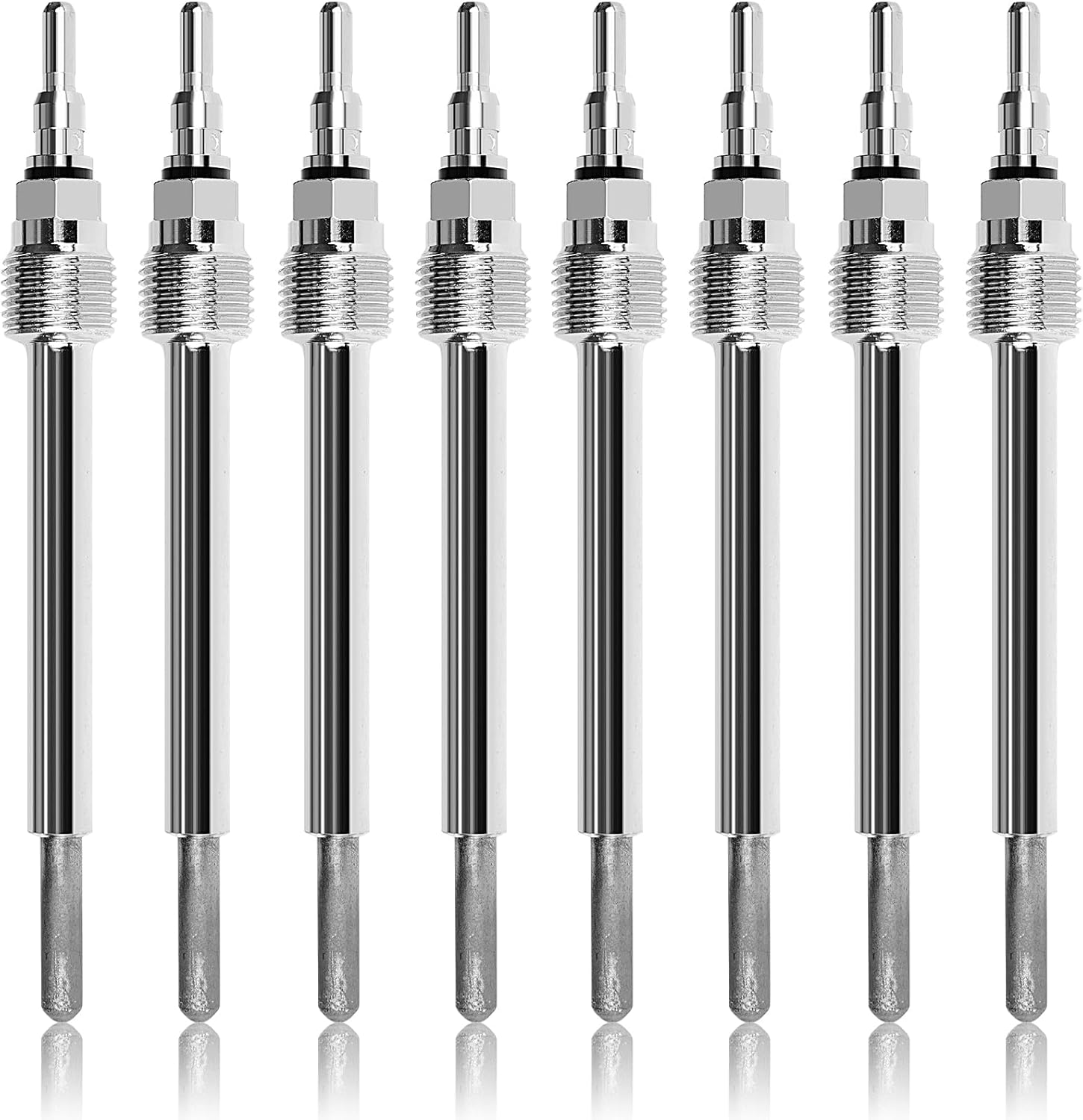 Ensun 8 Pcs Diesel Glow Plugs - Dual Coils Fast Start - Compatible with - 2004-2010 E350 E450 F250 F350 F450 F550 Super Duty Excursion Truck 6.0L Powerstroke # ZD-13 (from 9/22/03, 20mm Length)
