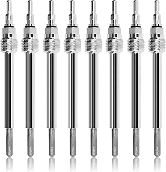 Ensun 8 Pcs Diesel Glow Plugs - Dual Coils Fast Start - Compatible with - 2004-2010 E350 E450 F250 F350 F450 F550 Super Duty Excursion Truck 6.0L Powerstroke # ZD-13 from 9/22/03, 20mm Length