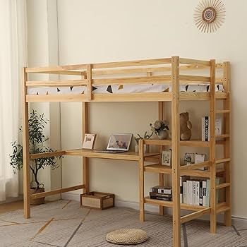 Amazon｜Rjktmox ロフトベッド 高床式ベッド シングルベッド