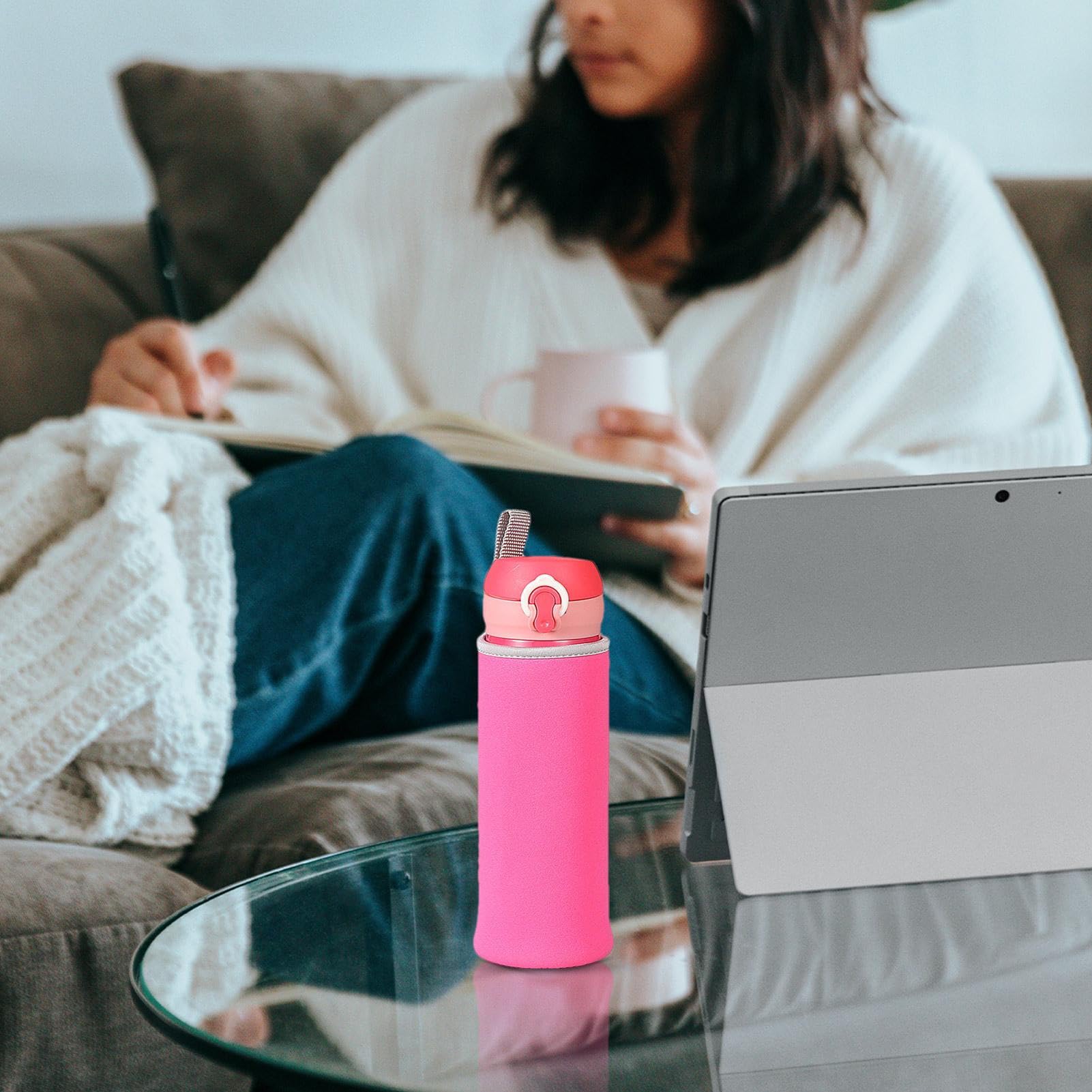 Housse Isotherme Pour Bouteille En Verre - Protection En Néoprène Avec Sangle Réglable Pour Gourdes De 0,5 à 1 Litre | Étui Antichoc Et Isolant Pour