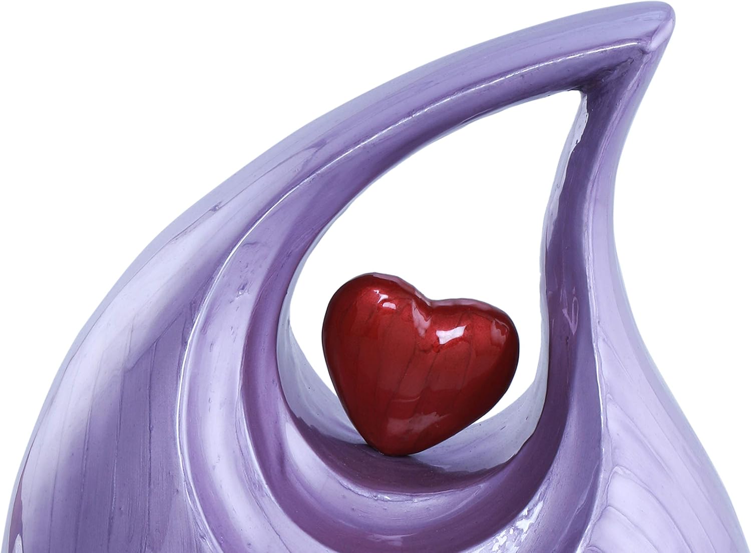Heart of Love Cremation Urn for Human Ashes – Large Adult Funeral Urn, Metal Burial Urn, Decorative Memorial Urn for Ashes of Loved One (Non-Customize, Adult)