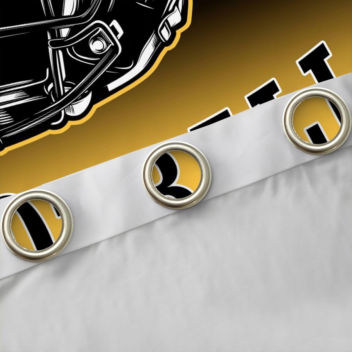 Erosebridal American Soccer 52" Wx63 L Window Treatments Drapes for Kids Boys Teen Adults,Sports Rugby Blackout Curtains Football City Window Curtains 2 Panel Sets