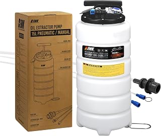 EWK 15L Pneumatic/Manual Oil Extractor Pump, Fluid Evacuator for Oil Change, Large Capacity Vacuum Evacuation Tool for Cars Trucks and Agricultural Machinery