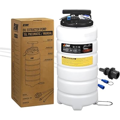 EWK 15L Pneumatic/Manual Oil Extractor Pump, Fluid Evacuator for Oil Change, Large Capacity Vacuum Evacuation Tool for Cars Trucks and Agricultural Machinery