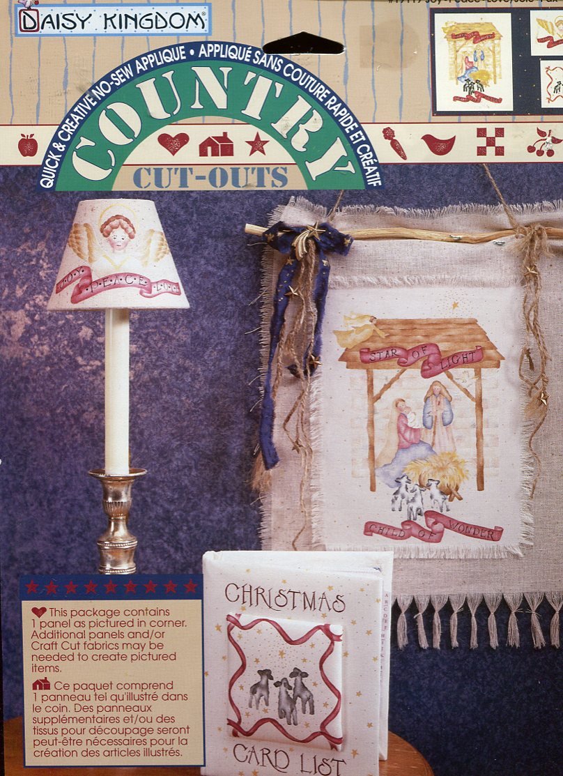Daisy Kingdom No-Sew Fabric Applique ~ Country Cut-Outs Joy Peace Love Pax Amour