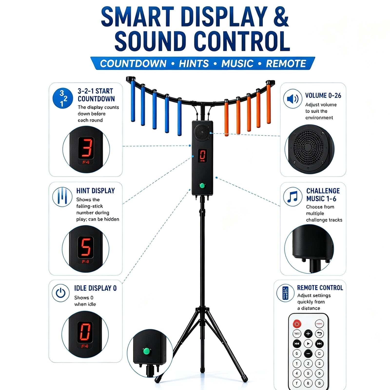 Juego Hand Speed ​​Challenge, 10 Velocidades Y Pantalla LCD