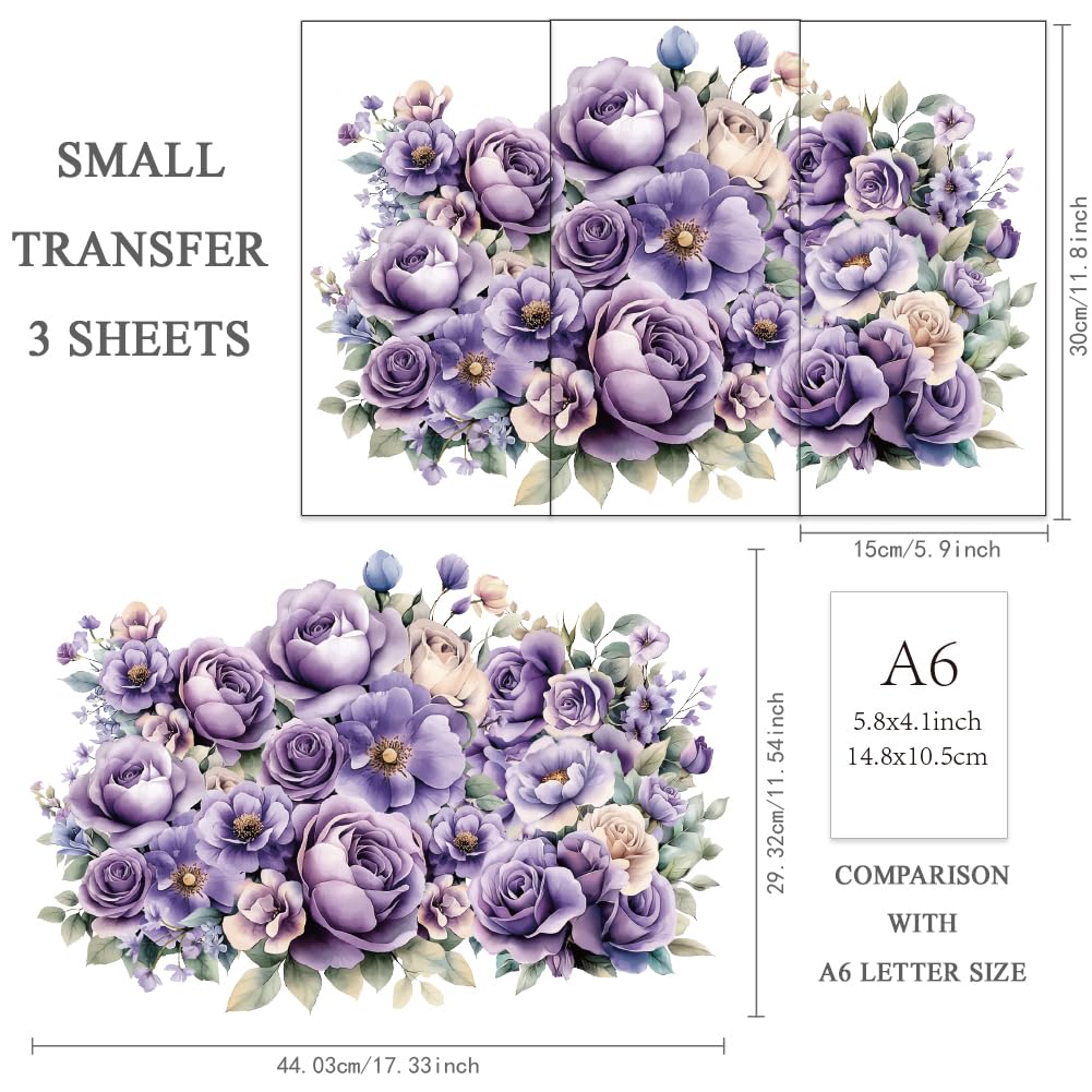 OLYCRAFT 3pcs/Set Rose Violet Rub on Transfers pour Meubles et Artisanat 15x30cm Fleur Décor Transfert Autocollants Papillon Rub on Décalcomanies pour Meubles en Bois Scrapbooking Décorations OLYCRAFT 3pcs/Set Rose Violet Rub on Transfers pour Meubles et Artisanat 15x30cm Fleur Décor Transfert Autocollants Papillon Rub on Décalcomanies pour Meubles en Bois Scrapbooking Décorations